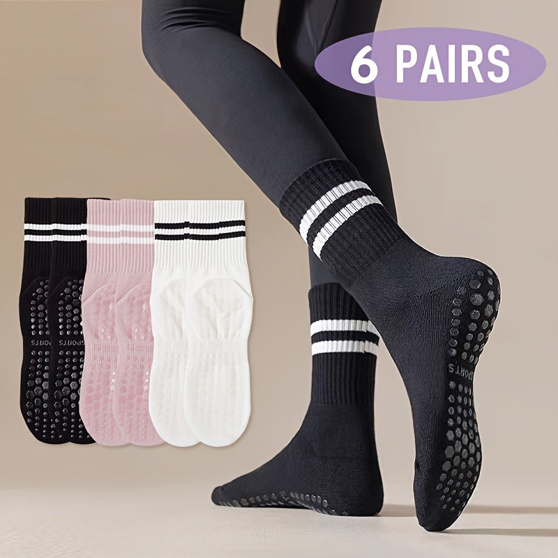5 Pairs Women’s Non-Slip Pilates & Yoga Socks