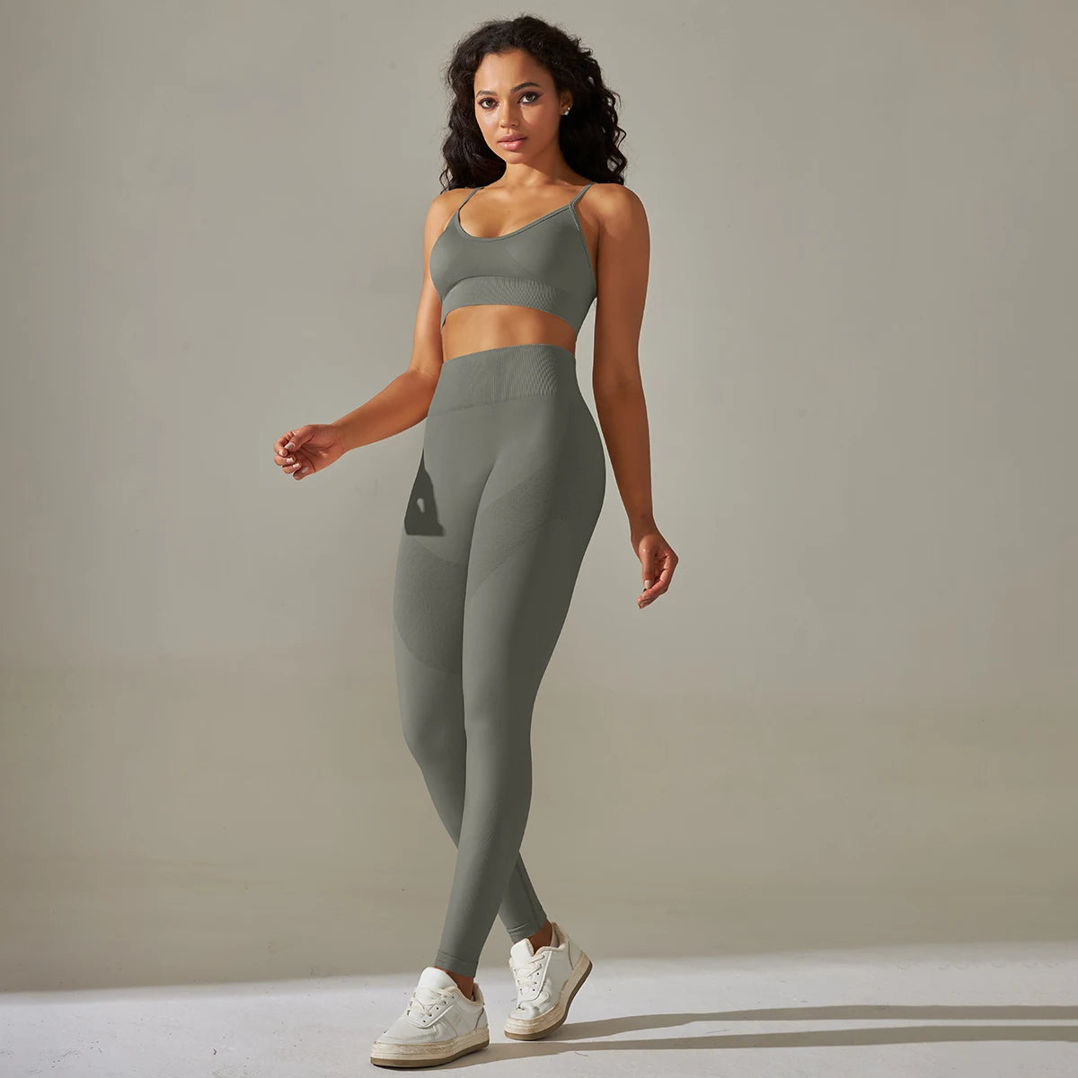 Seamless Yoga Set – Camisole Bra & High Waist Hip-Lift Leggings