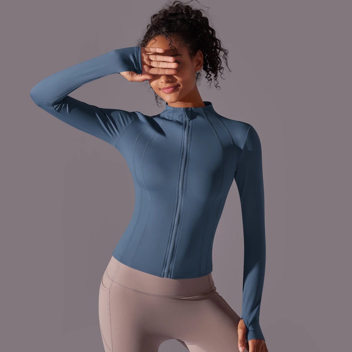 Women’s Full-Zip Yoga Jacket – Long Sleeve