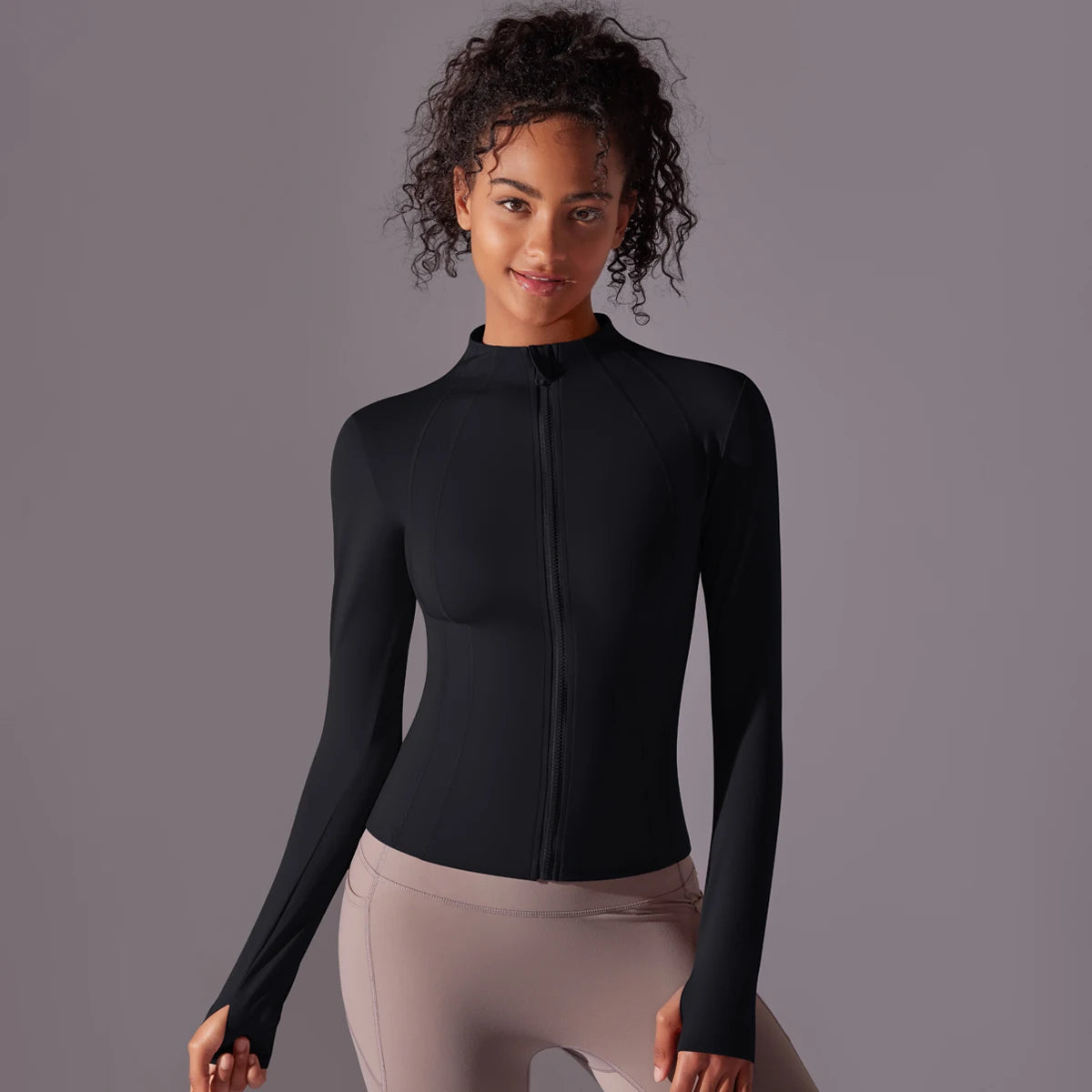 Women’s Full-Zip Yoga Jacket – Long Sleeve