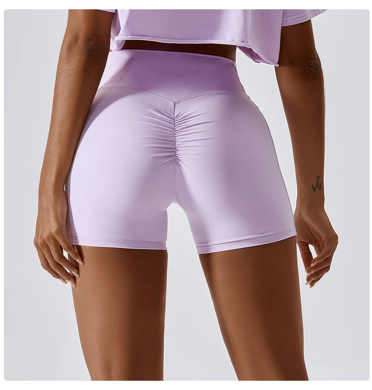 Crossover Waist Booty Shorts