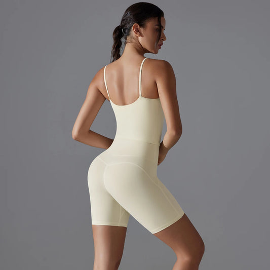 Women’s Quick-Dry Yoga Set – Sports Bra & Shorts Fitness Tracksuit