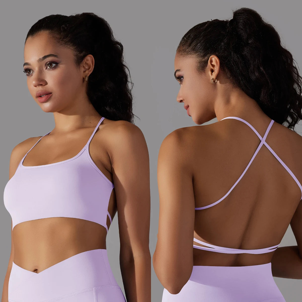 Sexy Cross-Back Sports Bra