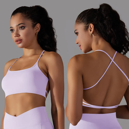 Sexy Cross-Back Sports Bra