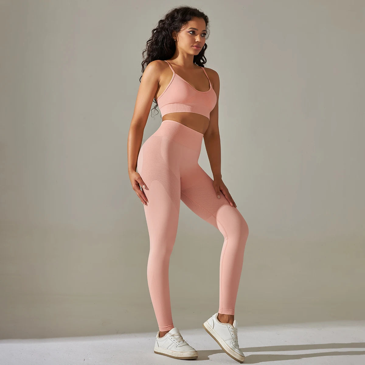 Seamless Yoga Set – Camisole Bra & High Waist Hip-Lift Leggings