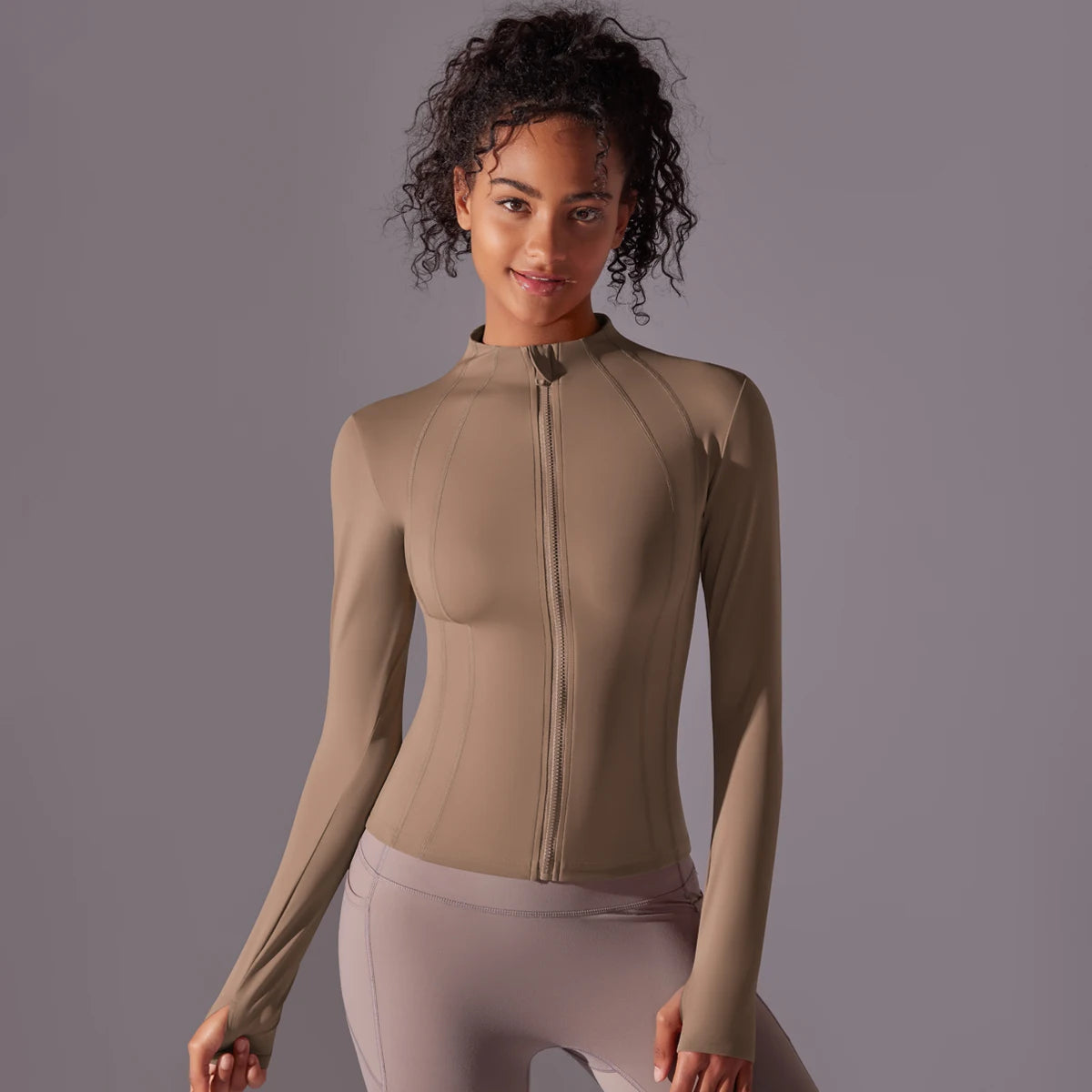Women’s Full-Zip Yoga Jacket – Long Sleeve