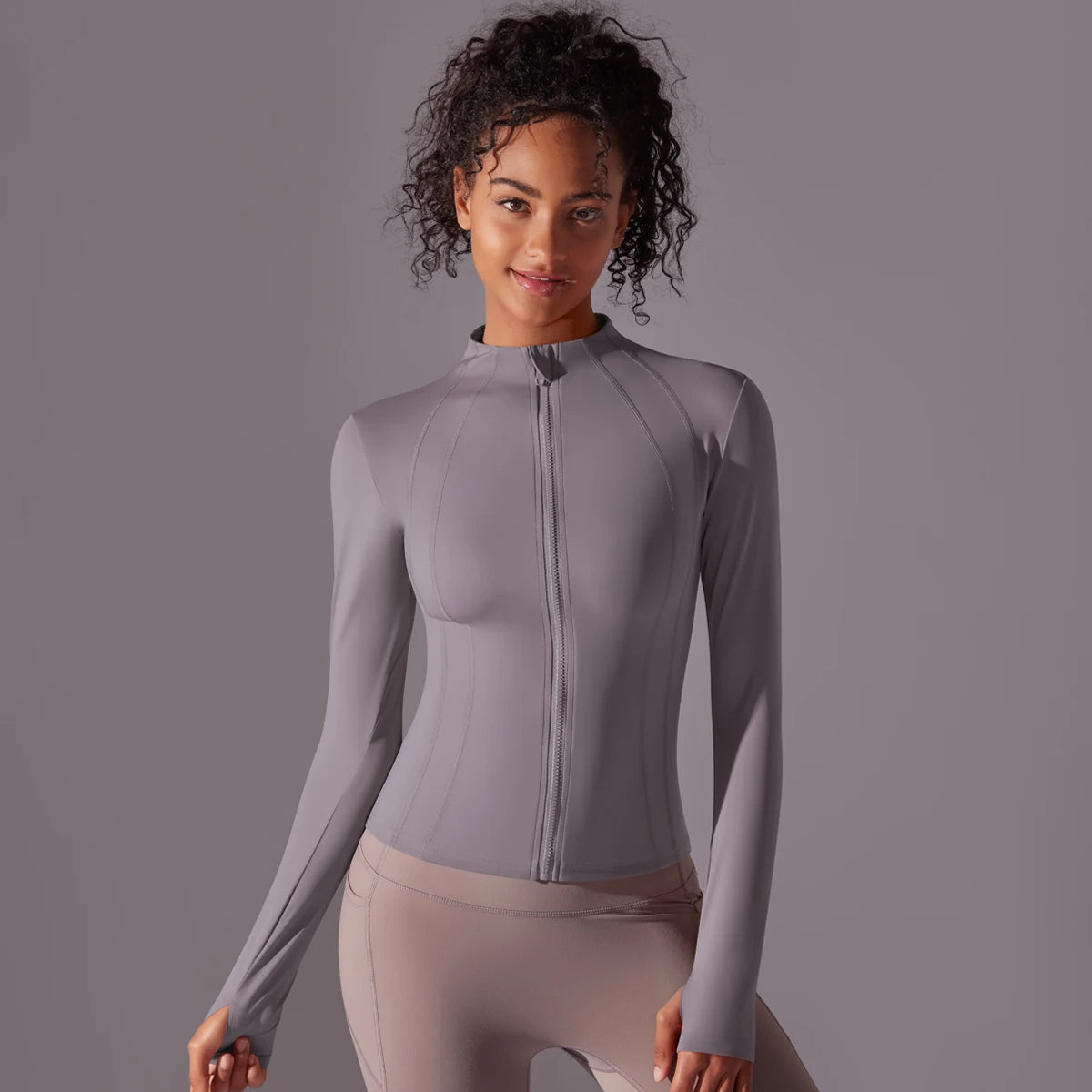 Women’s Full-Zip Yoga Jacket – Long Sleeve