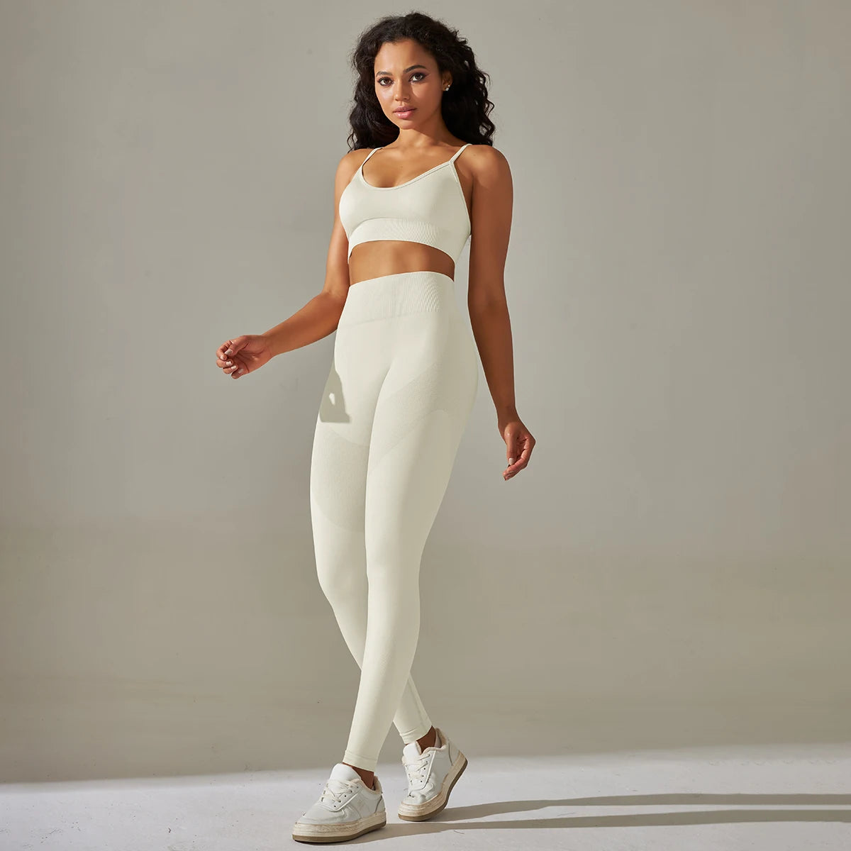 Seamless Yoga Set – Camisole Bra & High Waist Hip-Lift Leggings