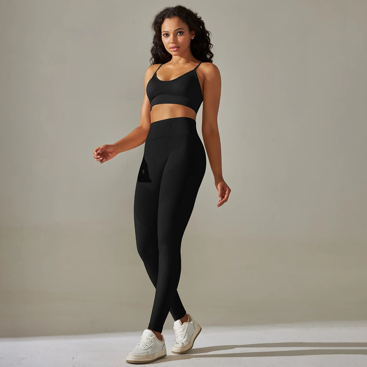 Seamless Yoga Set – Camisole Bra & High Waist Hip-Lift Leggings