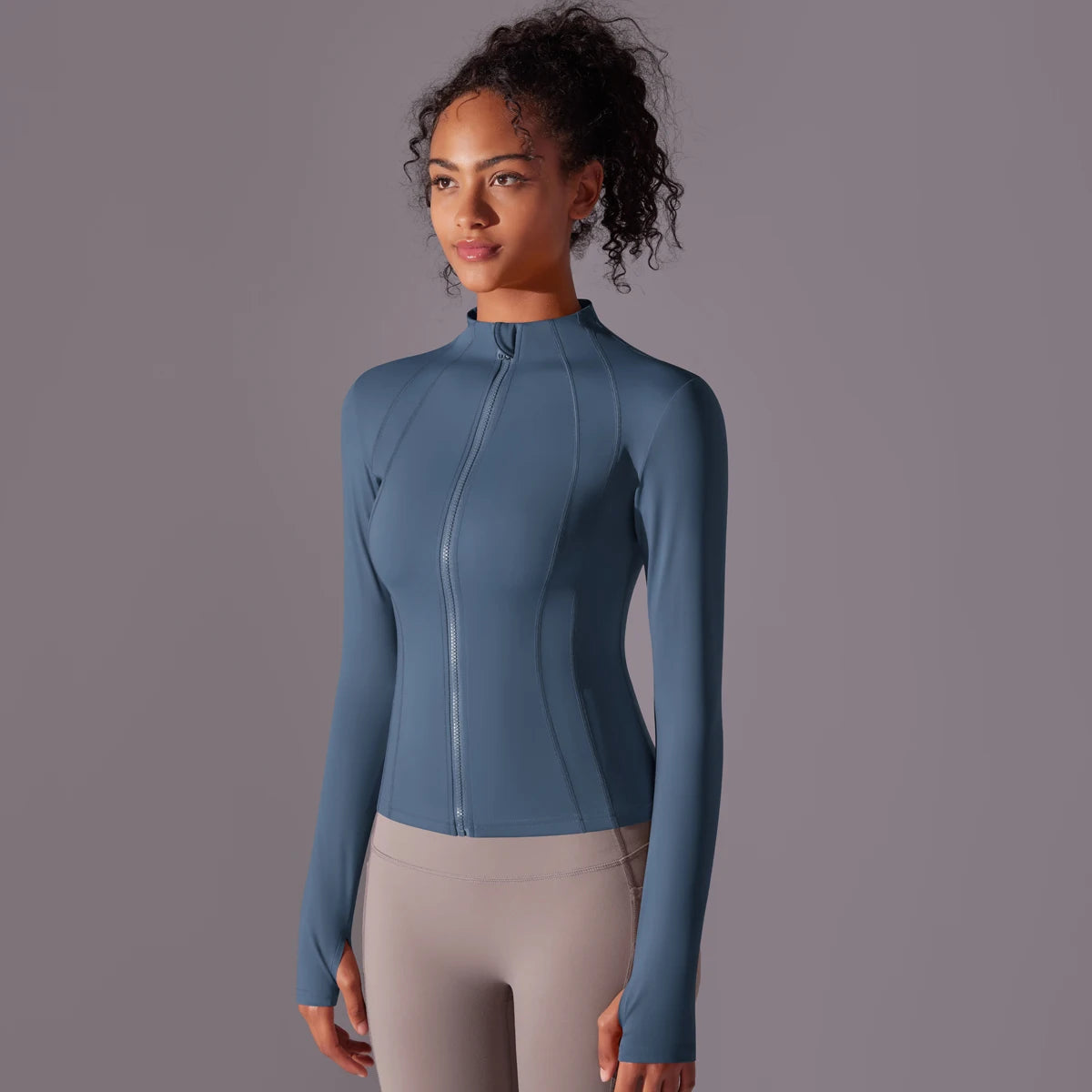 Women’s Full-Zip Yoga Jacket – Long Sleeve