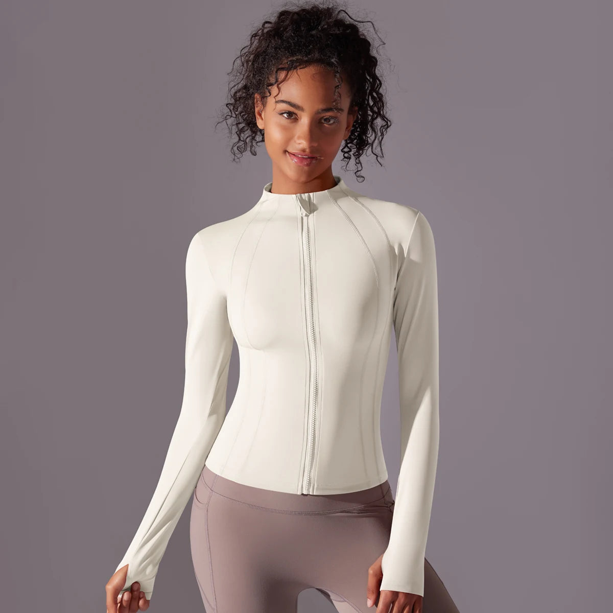 Women’s Full-Zip Yoga Jacket – Long Sleeve