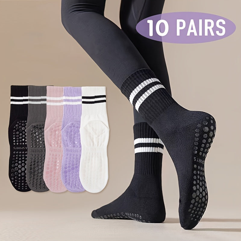 5 Pairs Women’s Non-Slip Pilates & Yoga Socks